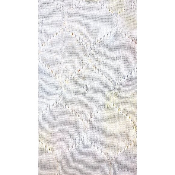 Vintage Patchwork Print Baby Quilt Child Yellow Little Lil Shavers 1970 Satin - Picture 13 of 13